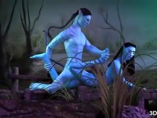 Avatar cutie silit fucked by huge blue pénis