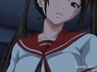Splendid hentai brunette pussy licked and fucked in