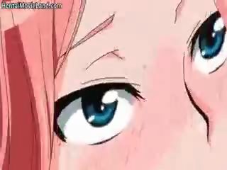 Tempting Ginger Anime Teen Blowing Tube Part5