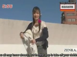 Untertitelt verrückt japan nachrichten towel reiben demonstration