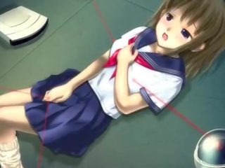 Anime skaistule uz skola uniforma masturbācija vāvere