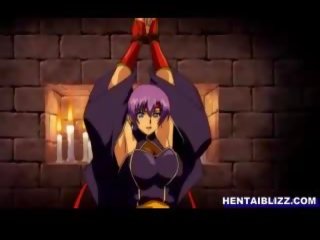 Bondage hentai với to người ngu tàn nhẫn fucked lược qua cô ấy tập