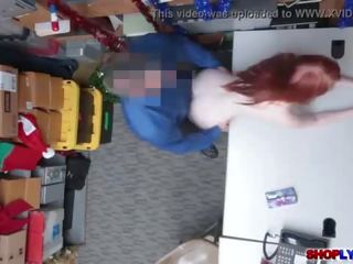 Teen thief Krystal Orchid fucks in the office