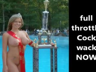 魅力的な 裸 女の子 compete で a 軸 ストローク コンテスト