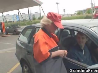 They Pick up great Grandma and Fuck Outside: Free HD adult clip 64