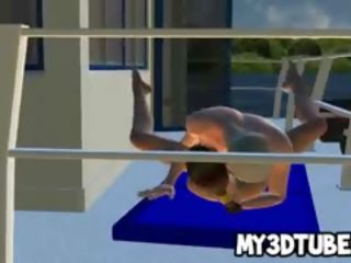 ماكر 3d رسوم متحركة شقراء deity يحصل على مارس الجنس في ل قارب