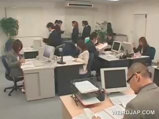 Appealing Asian Office seductress Gets Sexually Teased At Work