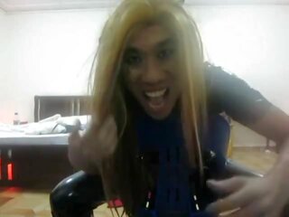 Asia crossdresser turns satanic sissy strumpet first time 1