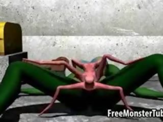 녹색 3d 프리마 돈나 도착 엿 단단한 로 an 외국인 spider