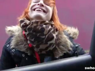 Redhead anorexic punker street fancy woman sucking prick really good