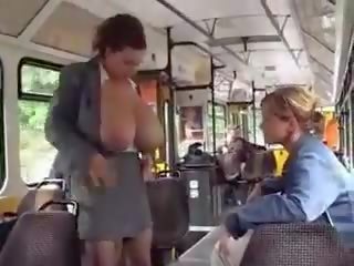 Huge Big Tits young female Milking In The Public Tram